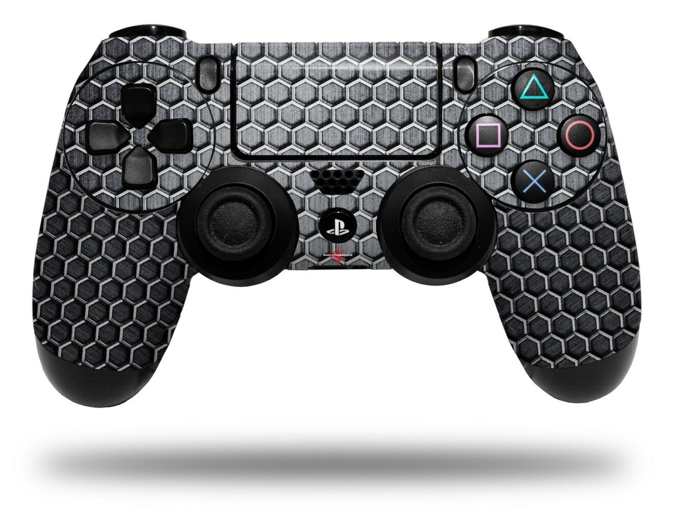 Skin for Sony PS4 Controller Mesh Metal Hex