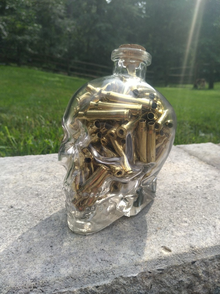 Crystal Deaths Head Skull Shell Case Holder