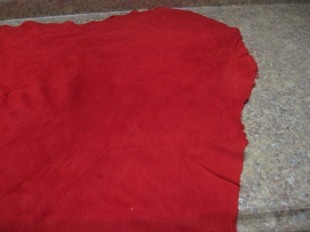 Red Suede Deer Leather #0006750 Row FF