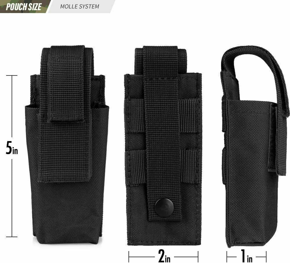 Tactical Knife Sheath Bag Molle Flashlight Holster Case Multi-Tool Nylon Pouch