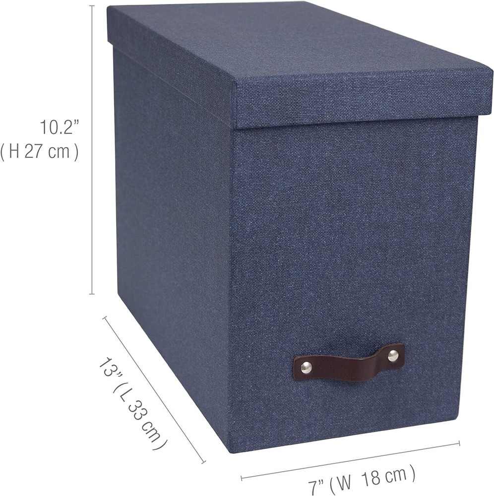 Bigso John Desktop File Box | File Storage Box for Paperwork | Grey