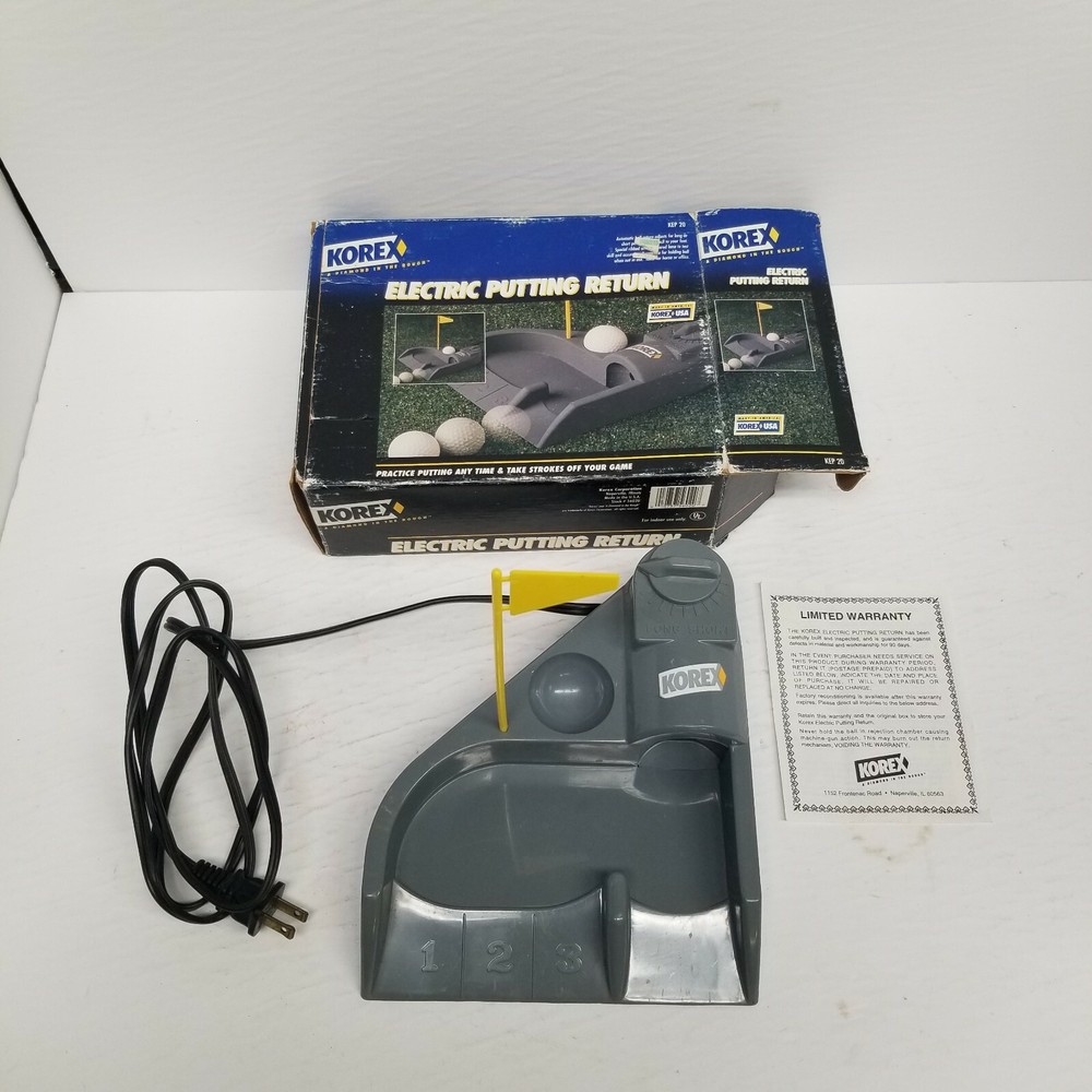 Vintage Korex Electric Golf Putting Return, Adjustable Setting, Tested Working