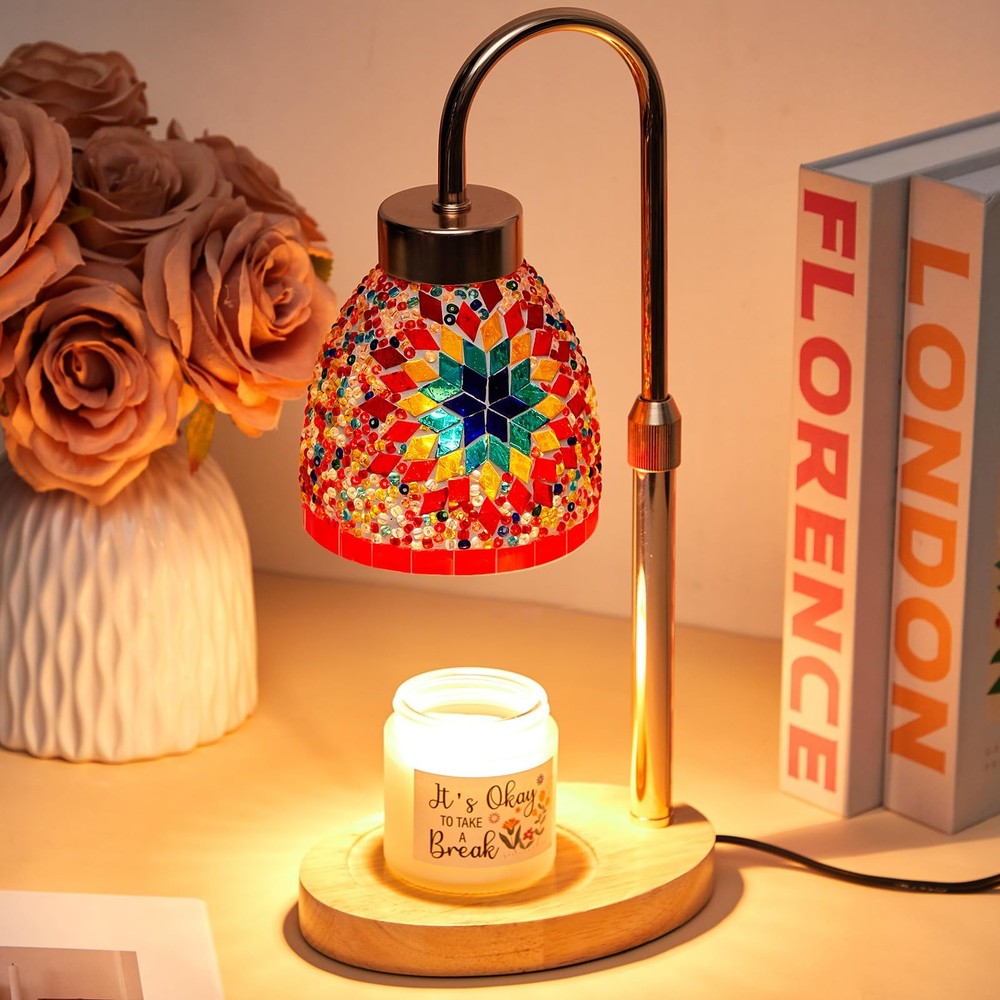 Turkish Candle Warmer Lamp with Timer Electric Dimmable Table Adjustable Height