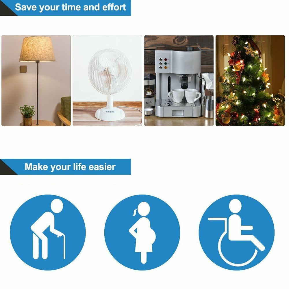 DEWENWILS Remote Control Outlet Plug Wireless On Off Power Switch White