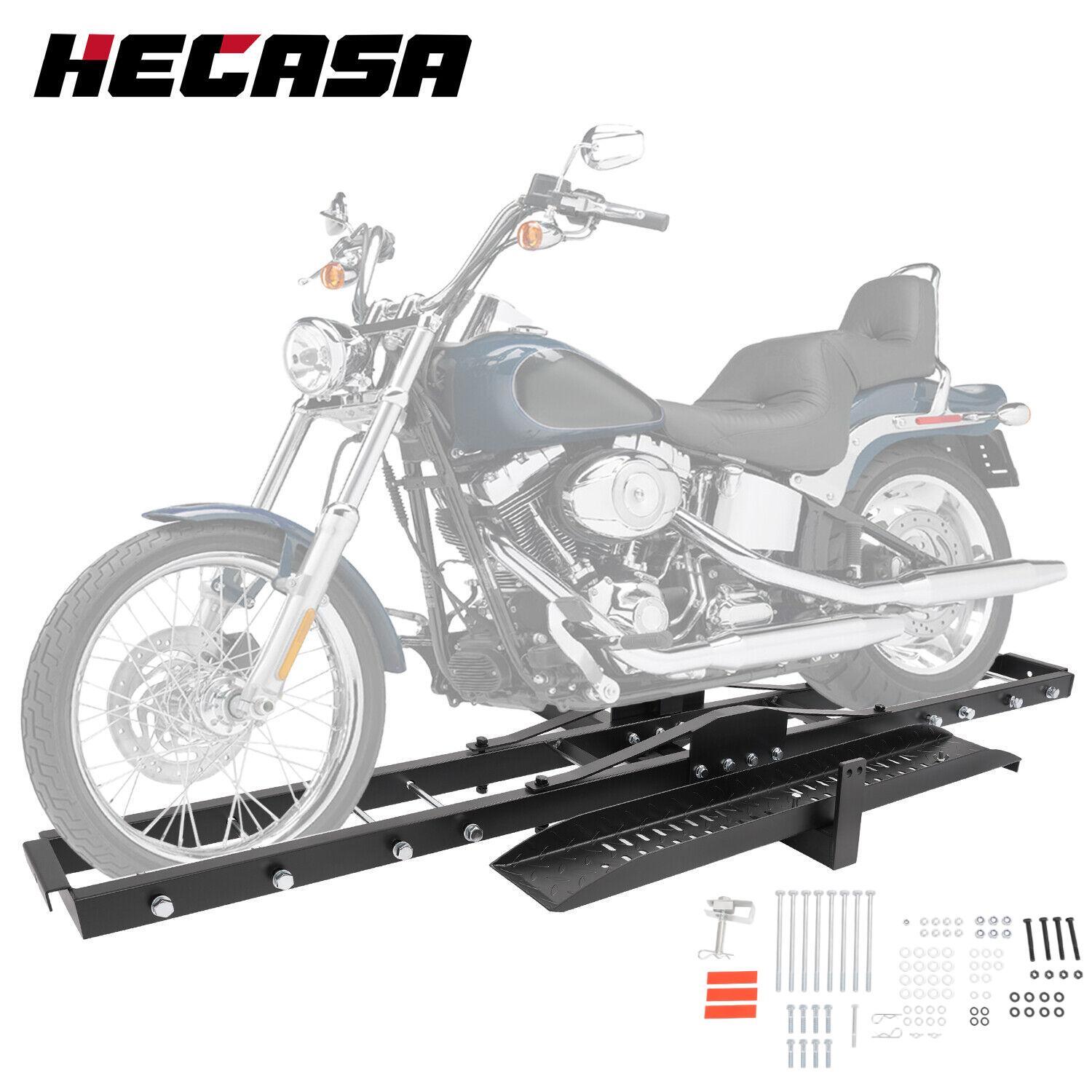 500lbs Hitch-mount Motorcycle Carrier Hitch Mount Rack Dirt Bike Hitch Truck 75"