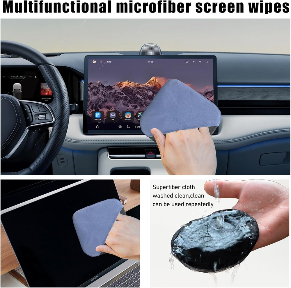 Car Screen Cleaner, Microfiber Auto Screen Cleaning Pad, Foldable Touch Screen C