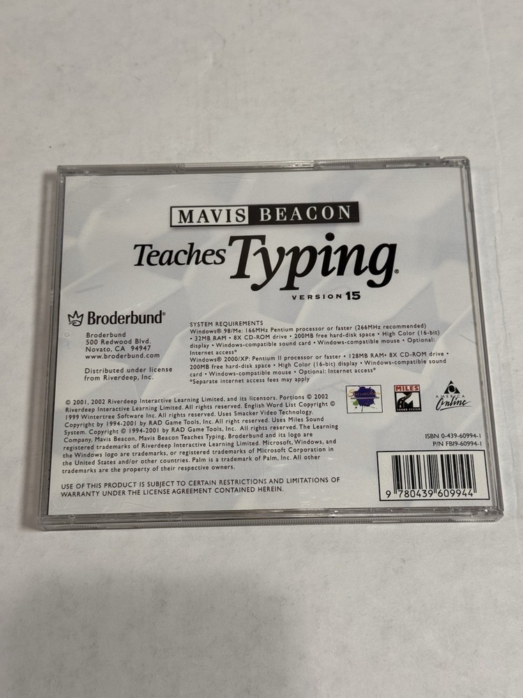 Broderbund MAVIS BEACON TEACHES TYPING Version 15