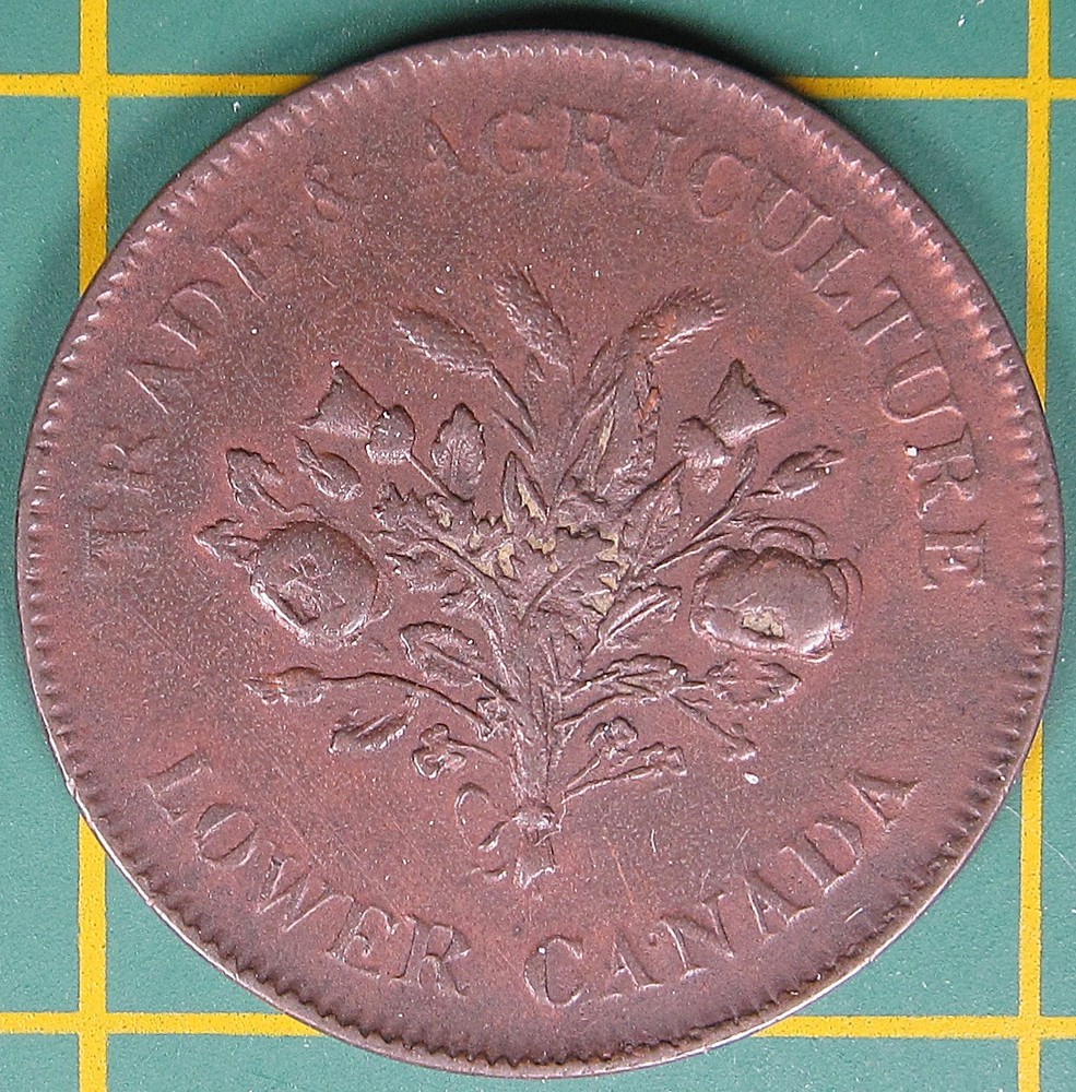 c.1835 Lower Canada Un Sous Token LC-2A2