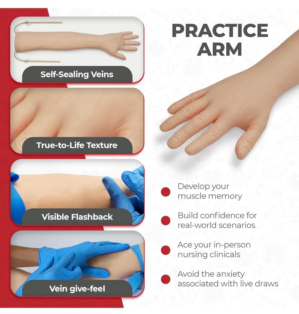 Apprentice Doctor Phlebotomy Practice Kit - Practice IV, Venipuncture, etc