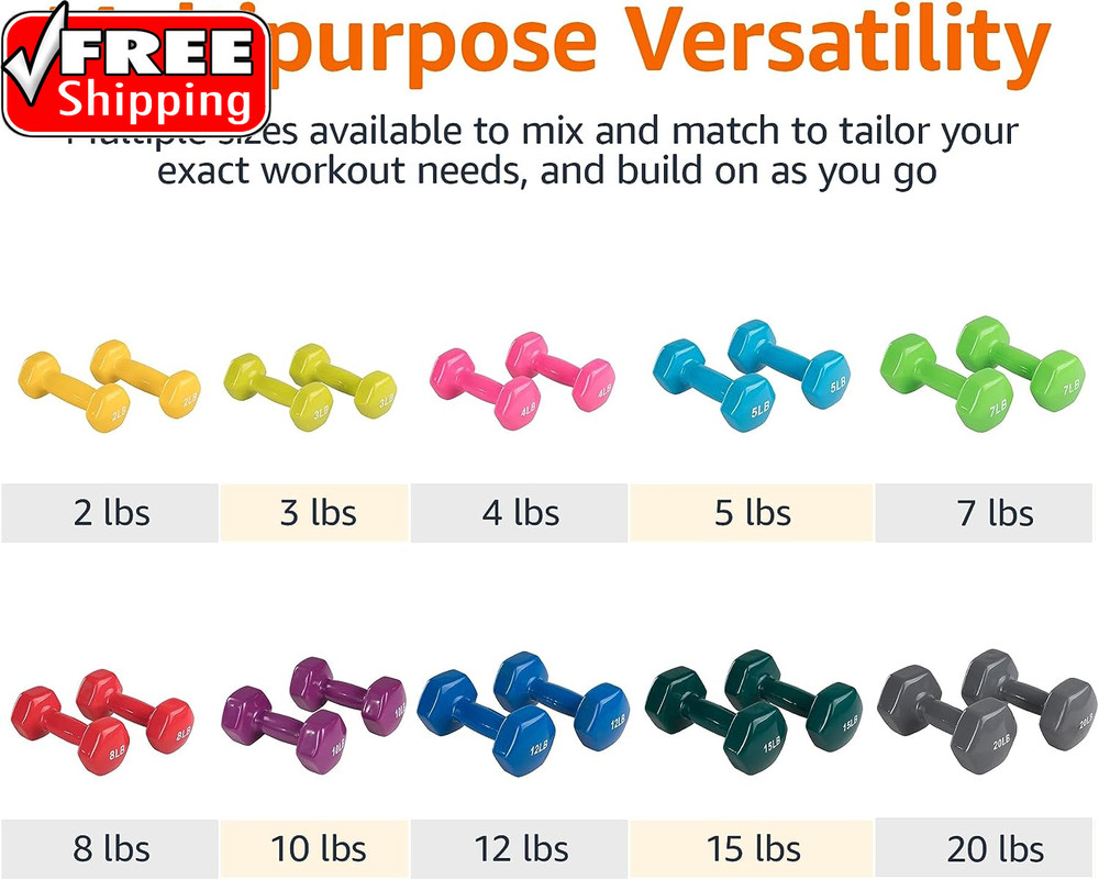 Vinyl Coated Dumbbell Hand Weights