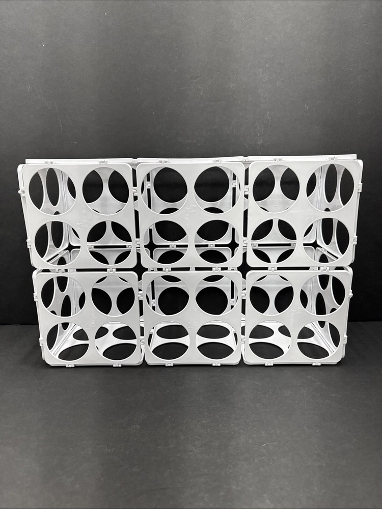 Baspoom Vinyl Roll Storage Rack 24 Rolls White Adjustable Stackable