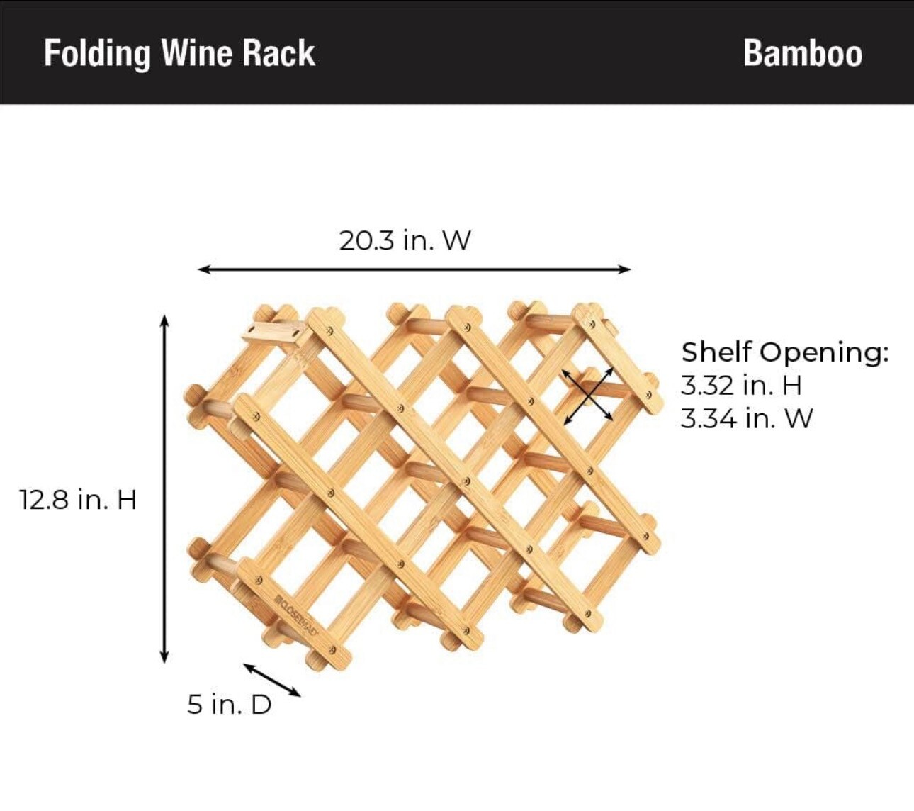 Bamboo Wine Rack, Wine Table Top Holder