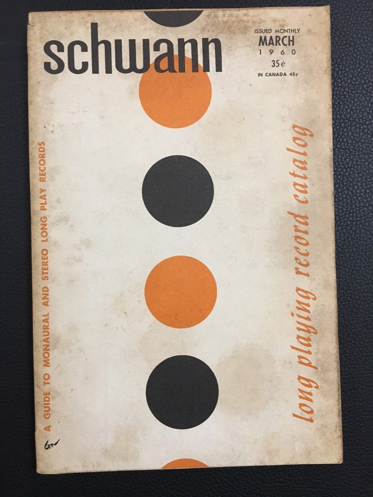 Schwann Long Playing Record Catalog. March, 1963 issue
