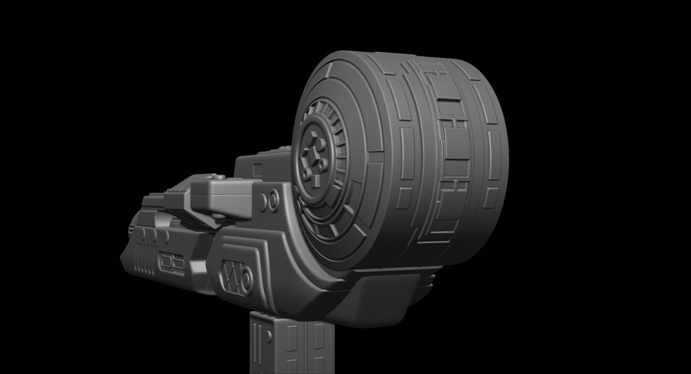 Predator Shoulder Cannon plasma Two Size - File STL – OBJ For 3D Printing -