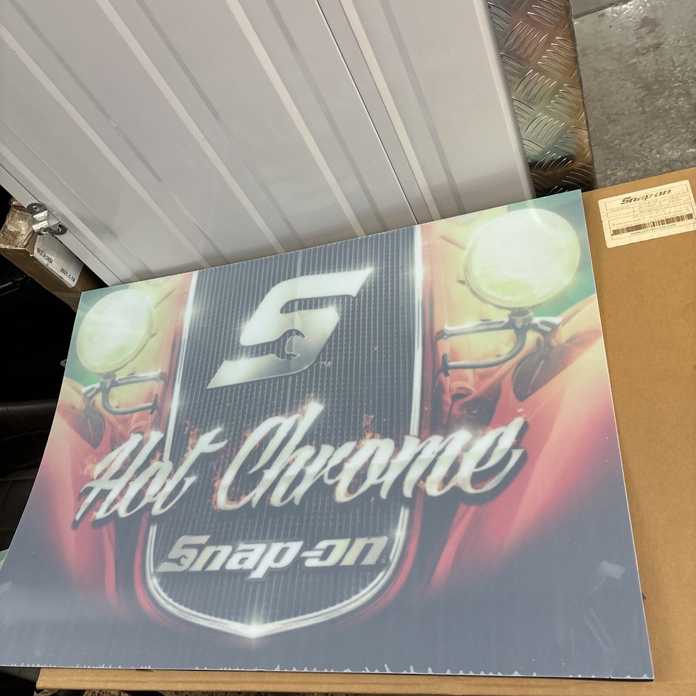 Snap On Tool Box Roll Cab 36" Hot Chrome Rod Stack Hutch Riser Replacement Panel