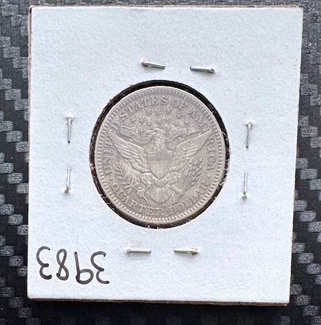 1908 O Barber Head Silver Quarter Dollar XF