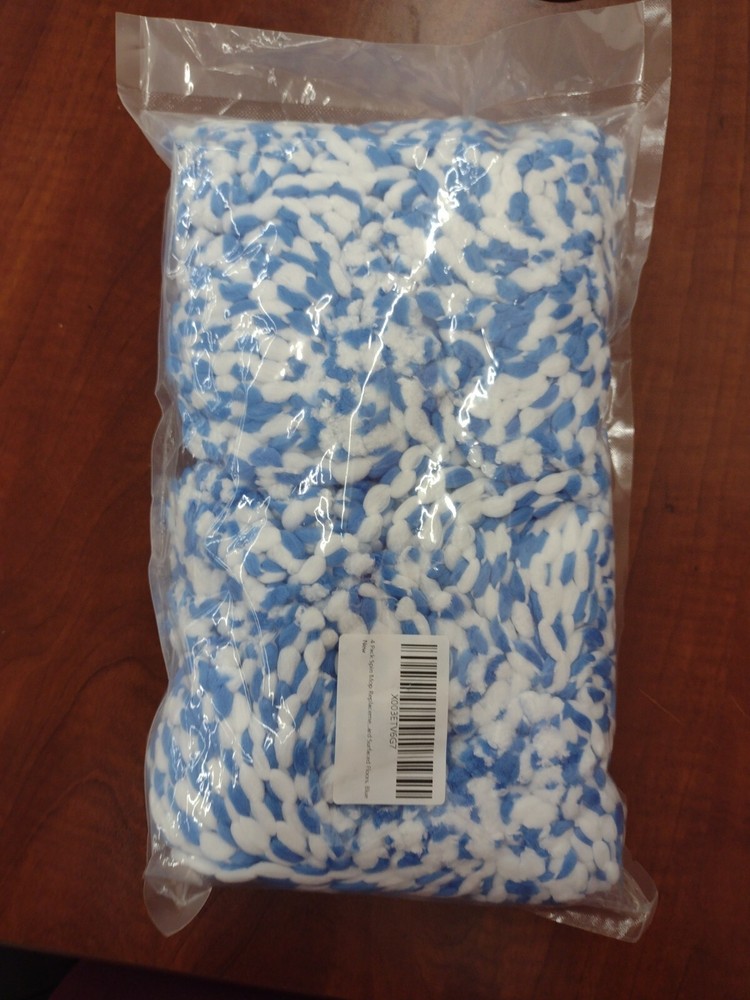 Spin Mop Microfiber Replacement Head 4 Pack Blue