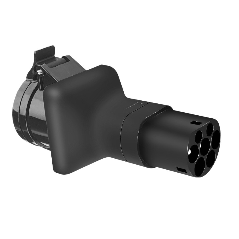 EV Charger connector Type 2 (charging station side) to 32A blue commando socket