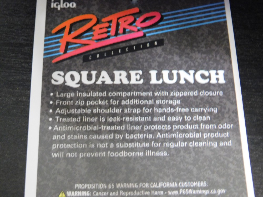 Igloo Lilac Breeze RETRO SQUARE LUNCH BAG