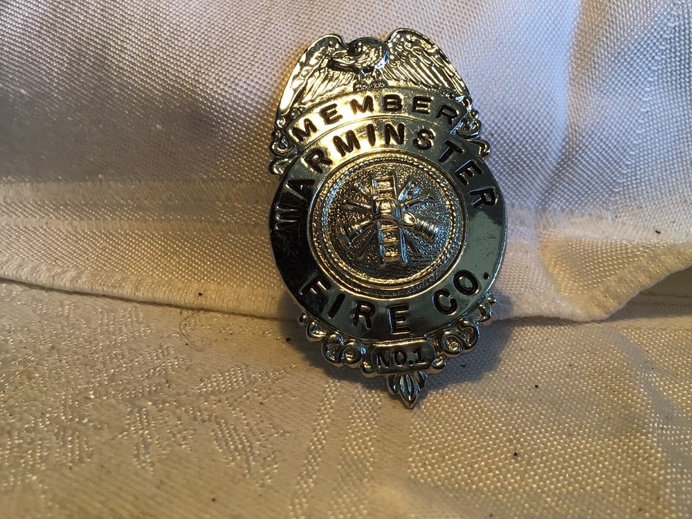 Miniature Fireman’s Badge Preowned Fastener On Back Missing 2-1/8” High