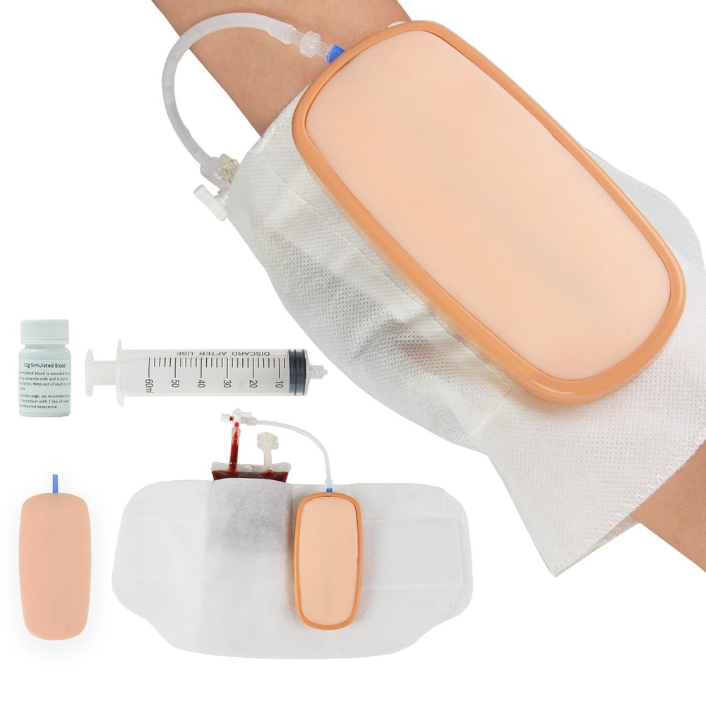 IV Practice Kit for Nursing Students, Replaceable IV Practice Pad for Nurses,...