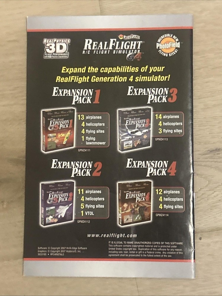 Real flight RC flight simulator G4 manual
