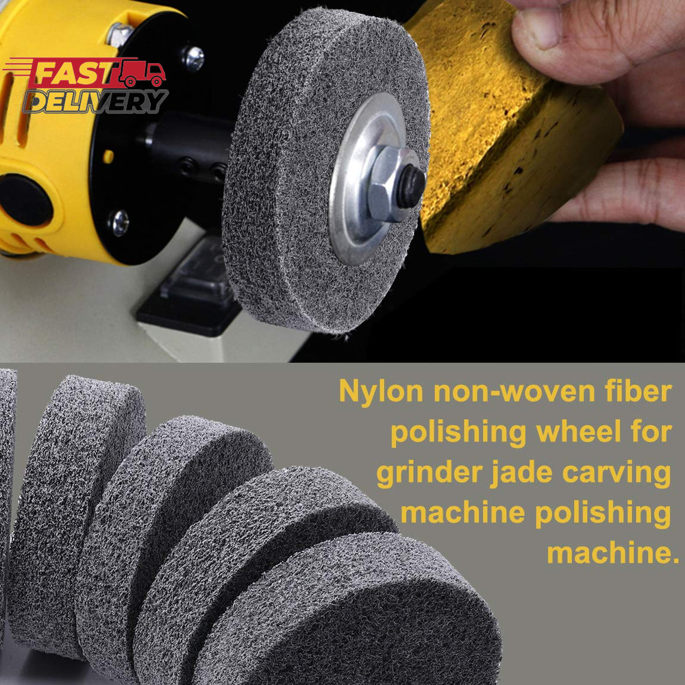5Pcs 3 Inch Fiber Buffing Wheel, Deburring Wheels Quick Changed Replacement Buff
