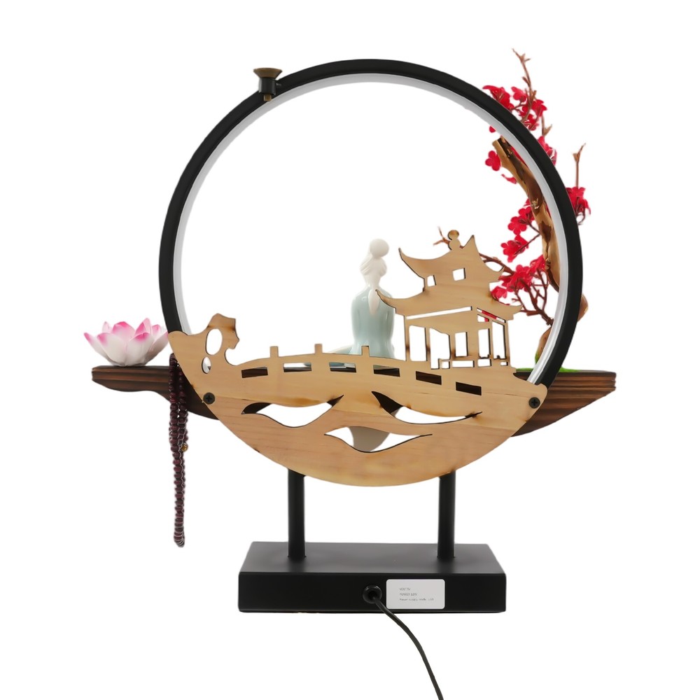 Backflow Incense Holder with LED Light, Ceramic Backflow Incense Burner