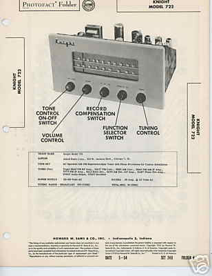 Knight 722 Tuner-Sams Photofact Tech Docs