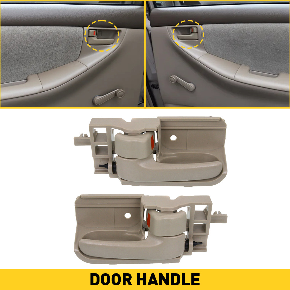 Fits Toyota 2003-2008 Corolla Inside Interior Door Handle Right & Left Set Beige
