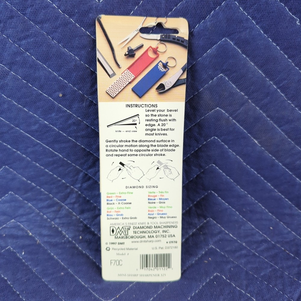 DMT F70C Mini Sharp Portable Folding Knife Sharpener Keychain Keyring Coarse