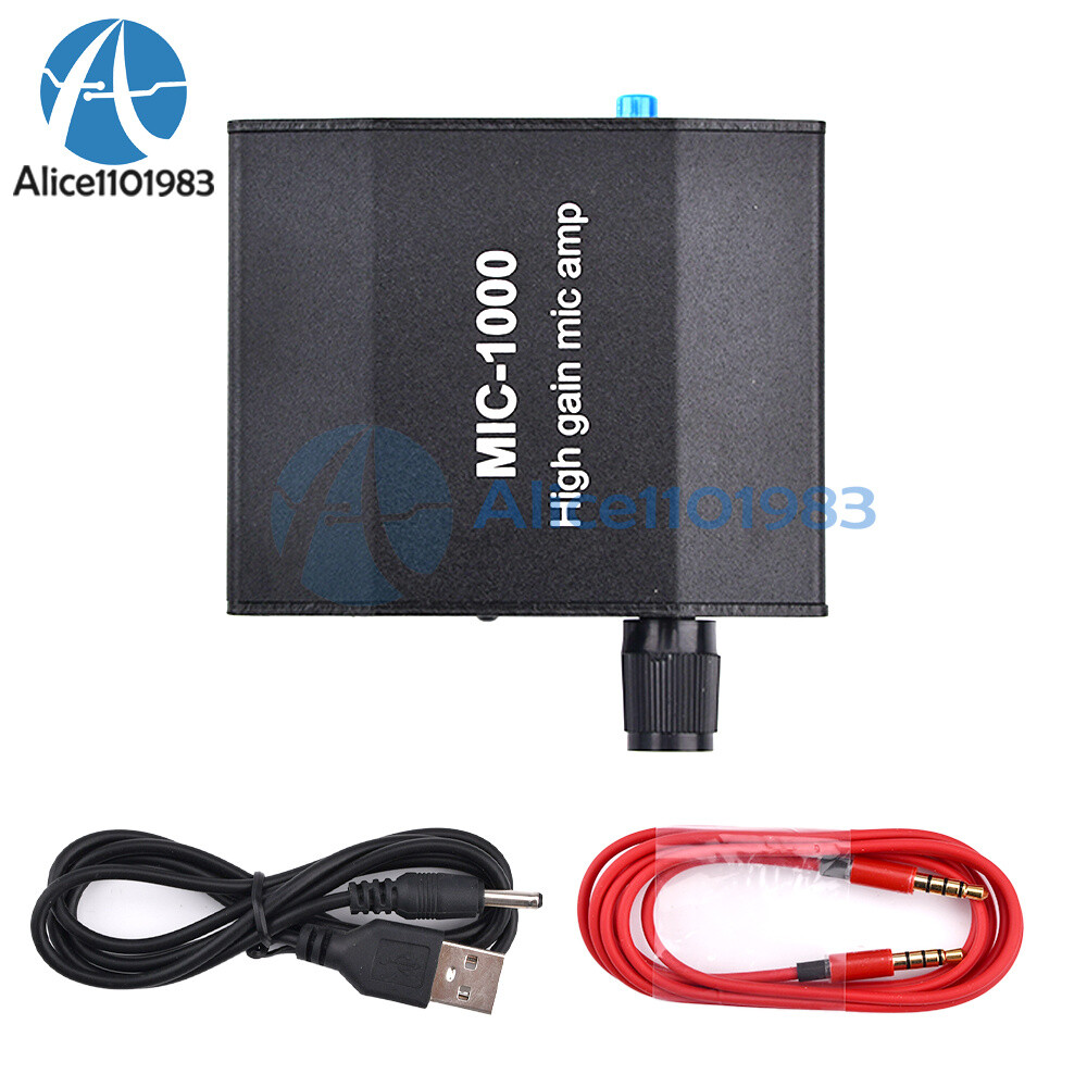 Microphone Amplifier Mic Audio Amp High Gain 1000 Times Amplification Accessory