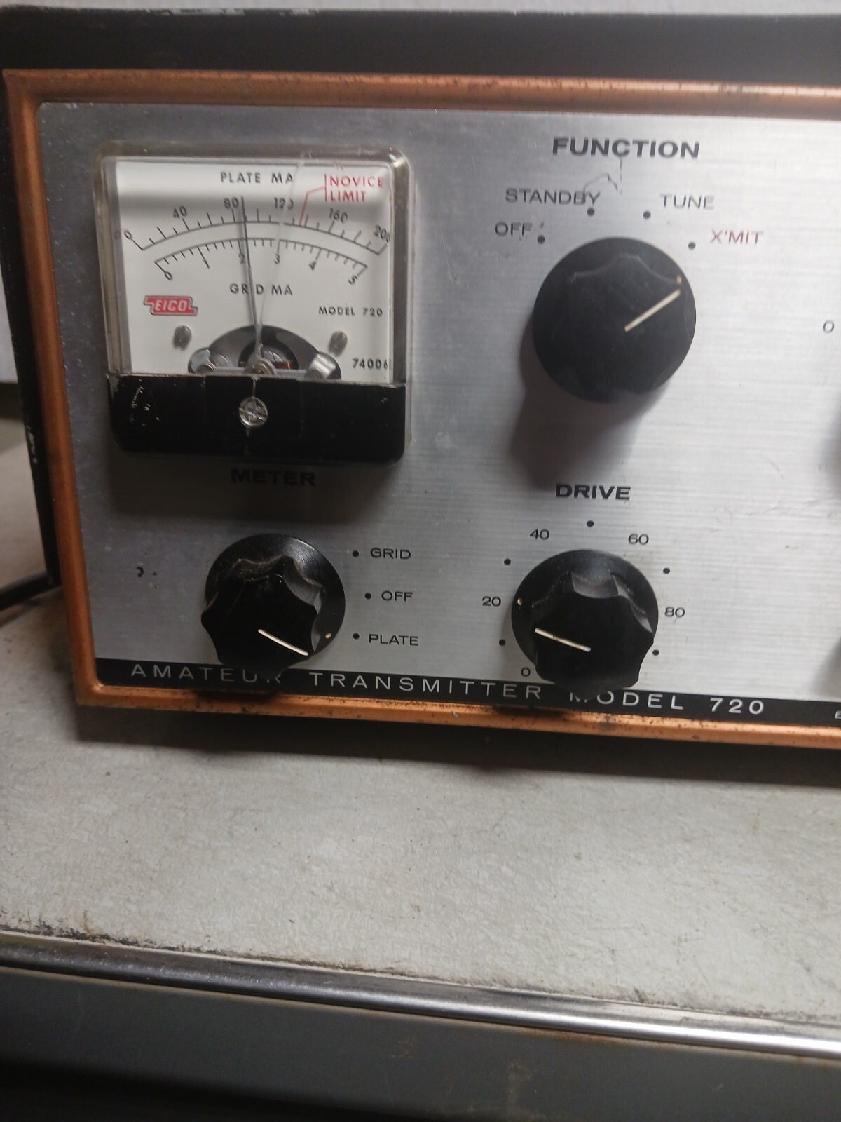 VINTAGE EICO AMATEUR TRANSMITTER MODEL 720 #206
