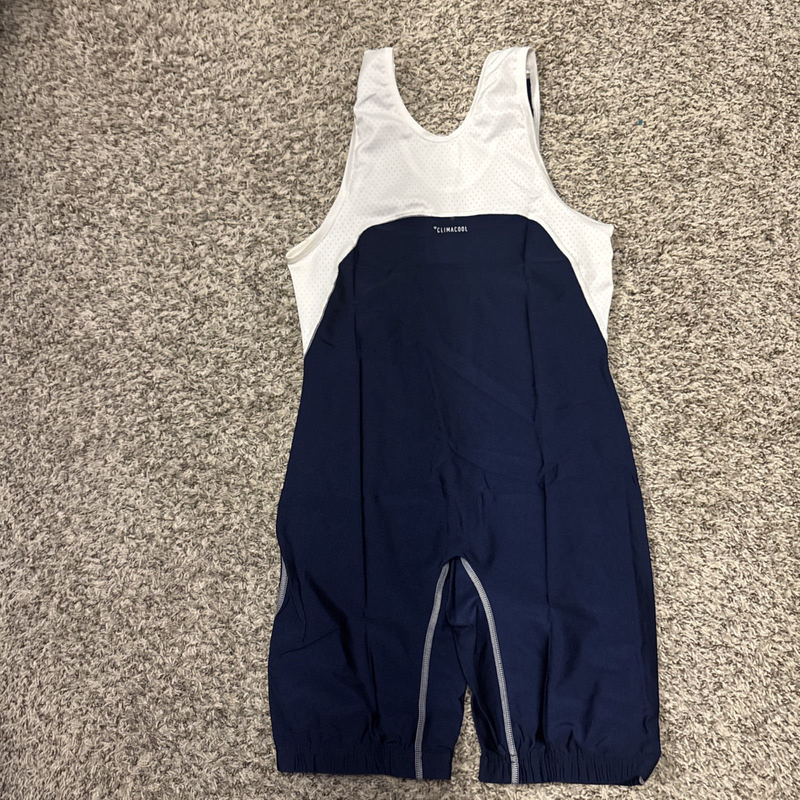 New without Tag Adidas Wrestling Singlet Navy and White Adult Medium