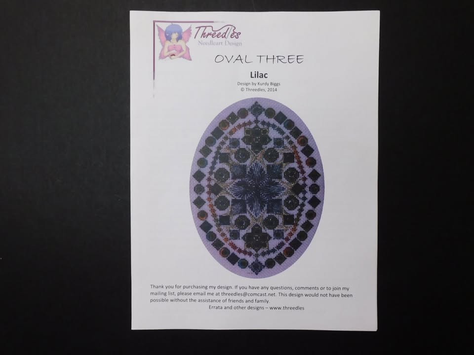 Oval Three "Lilac" by Threedles (DL19) Counted Needlepoint Pattern