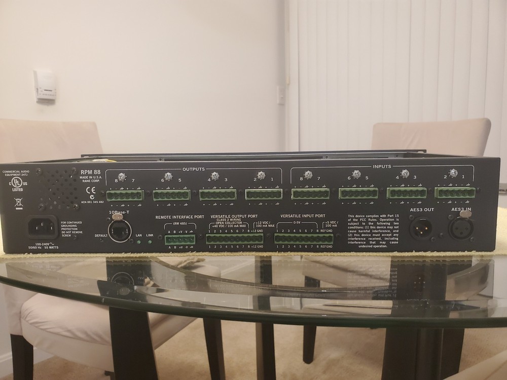Rane RPM 88 Programmable Multi Processor Rack Mount