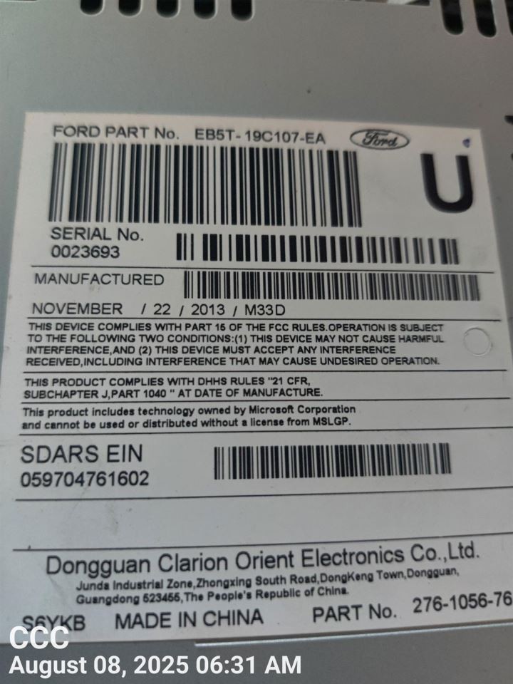 CONTROL PANEL OEM 2014 FORD EXPLORER 1YR WRNTY