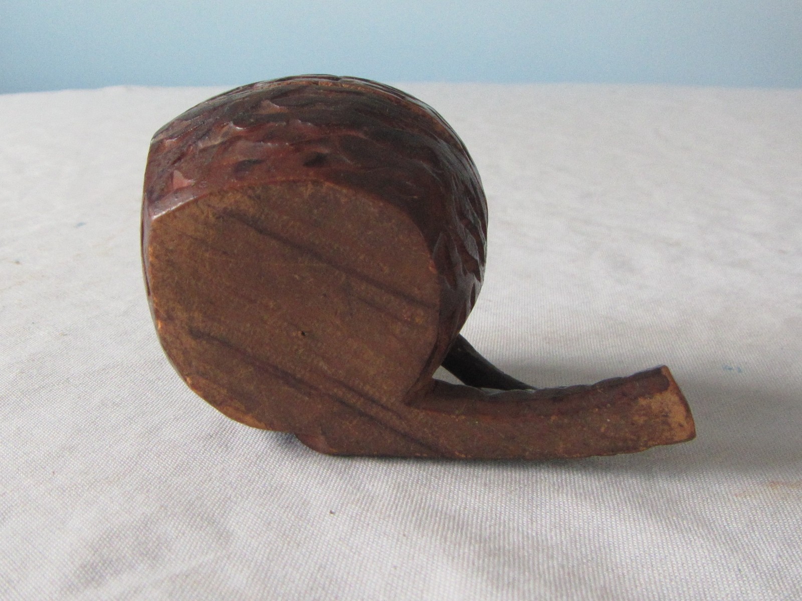 1890's German Black Forest Walnut carved hinged lid inkwell