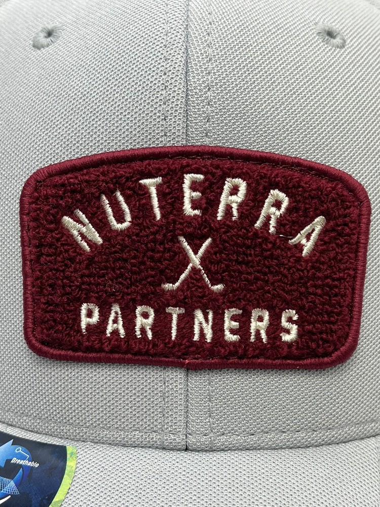 110 One Ten Flexfit Tech Gray Golf Hat Nuterra Patch Strapback