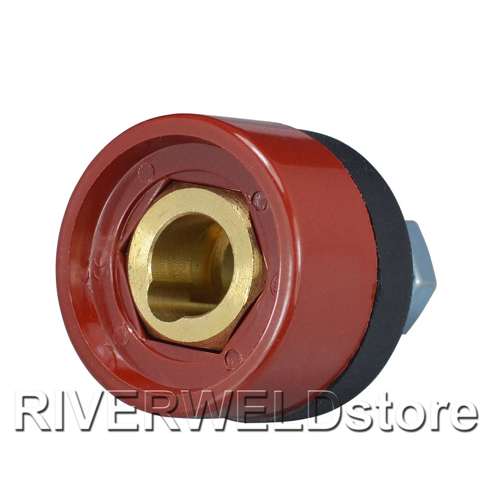 TIG Welding Cable Panel Socket Connector Socket DKZ35-50 Red Color 300-400A 1pc