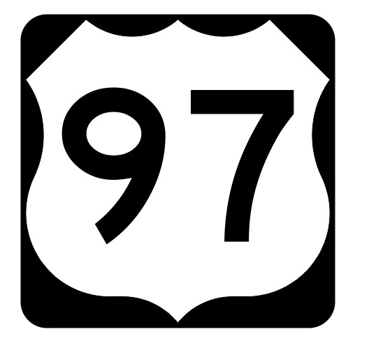 US Route 97 Sticker Decal