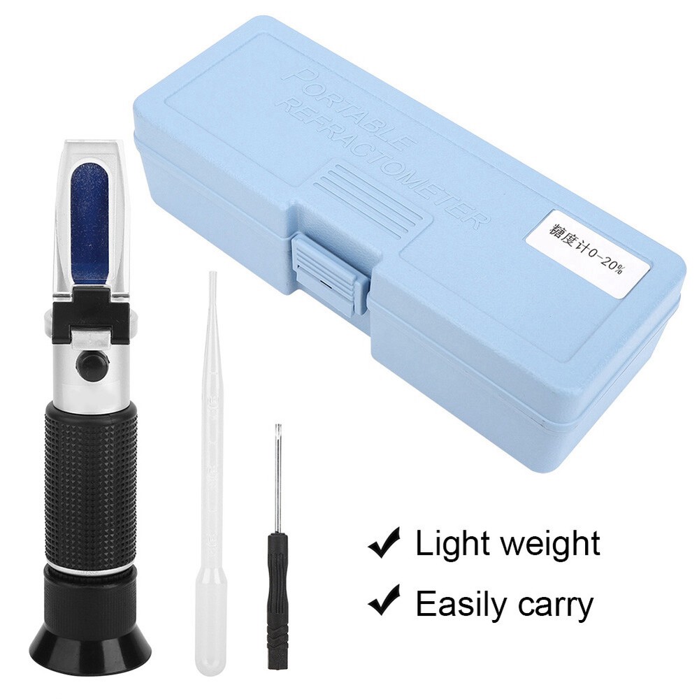 Refractometer Sugar Tester Meter 0-20% Automatic Temperature Compensation