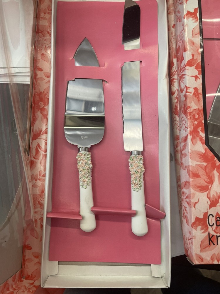 Set cake server knife wedding party Angel / Rose GREAT GIFT