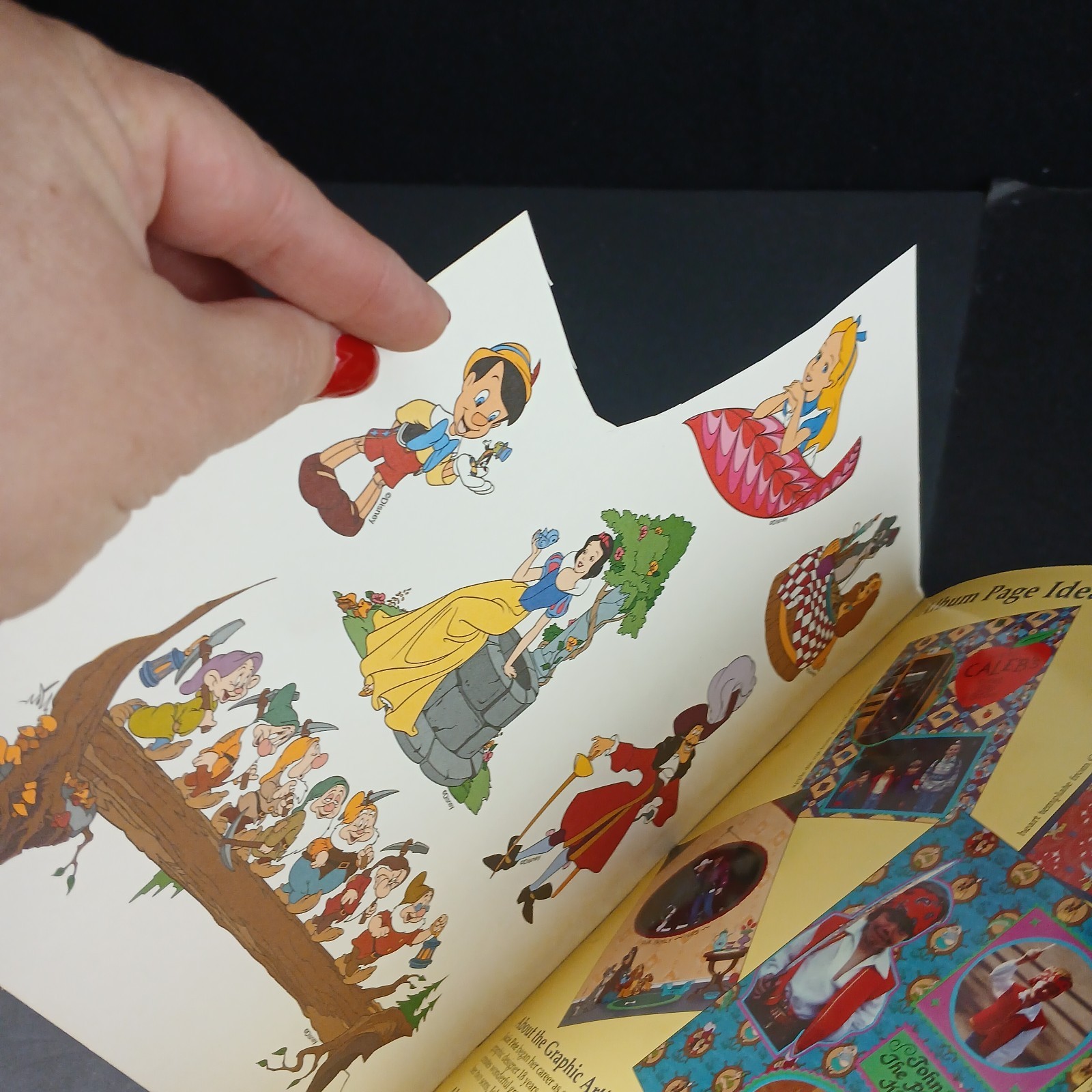 Disney Classics 2 Paper Pizazz 10 patterned pages 8 1/2 x 11" Characters HOTP