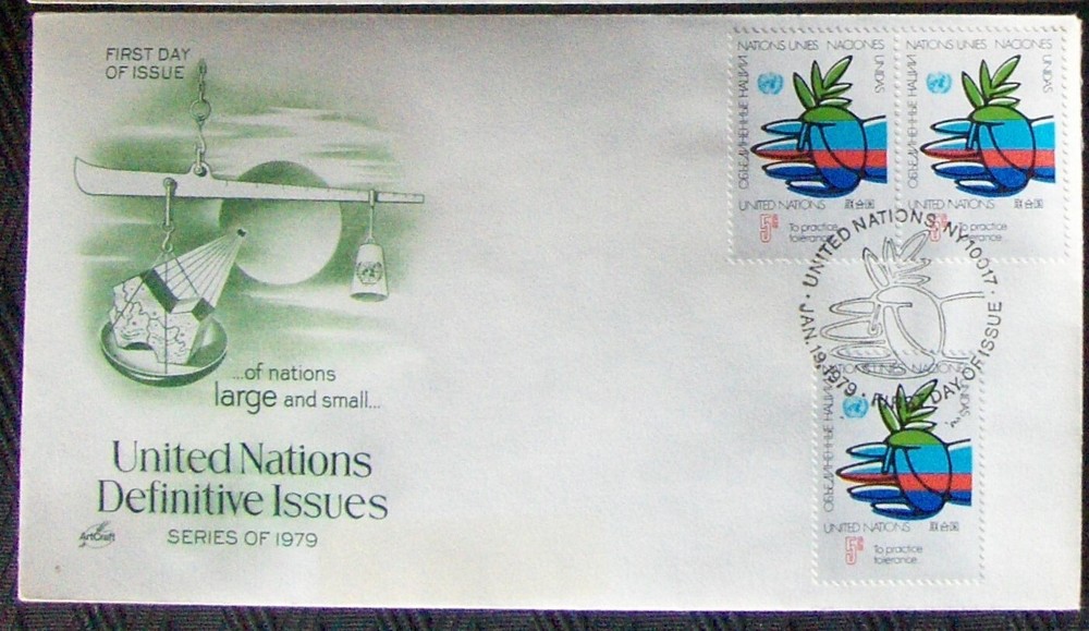 United Nations FDC DEFINITIVE ISSUES, New York 1/1979.
