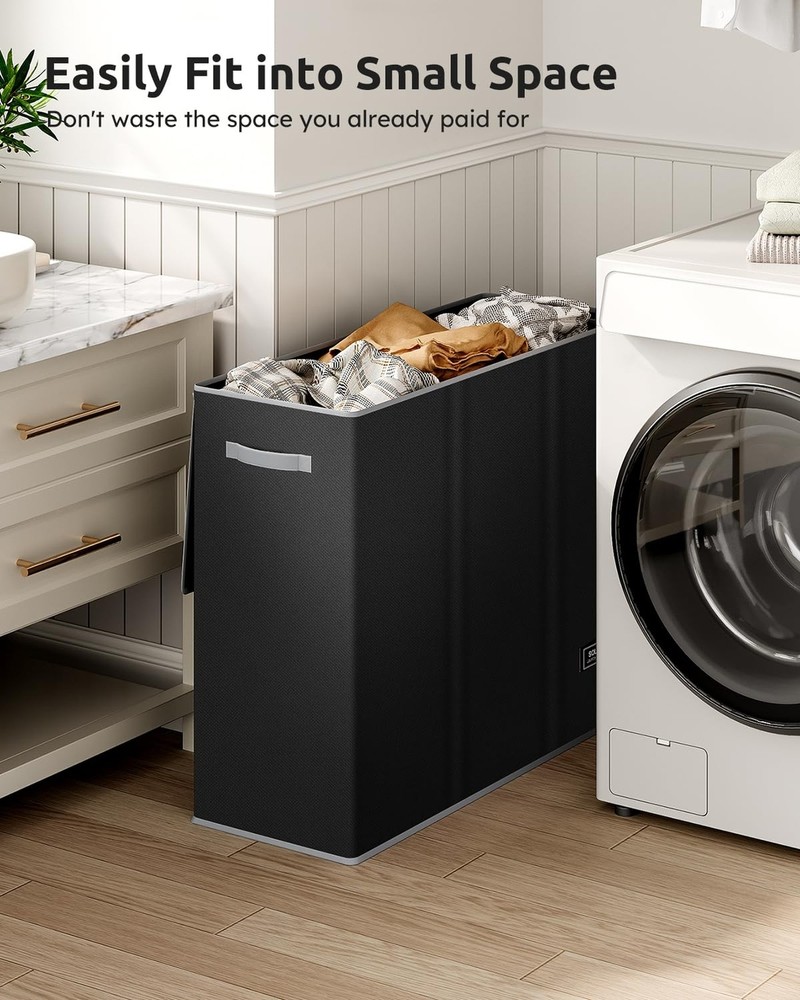SOLEDI 180L Laundry Hamper 3 Section, Extra Large Laundry Hamper with Lid, Di...