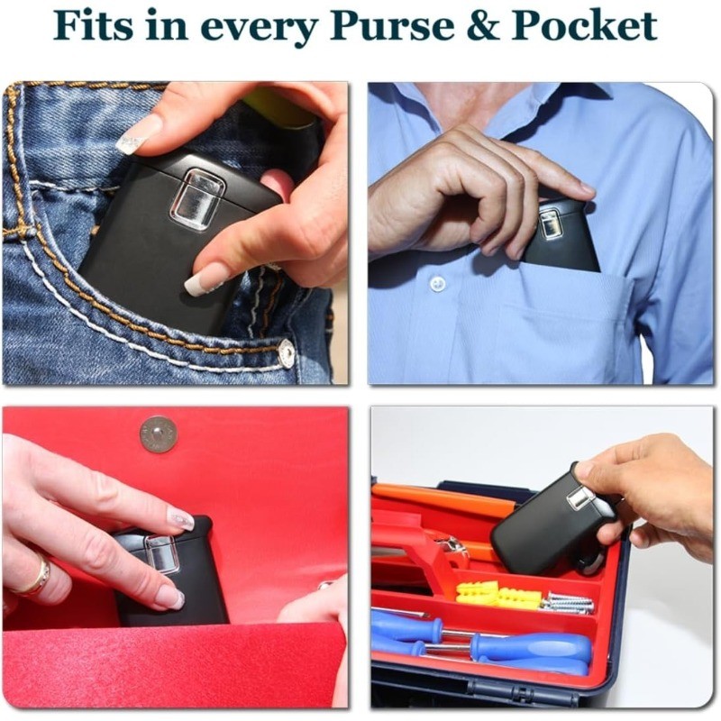 Small Pocket Magnifying Glass 3X with LED Light For Reading Fine Print US Stock