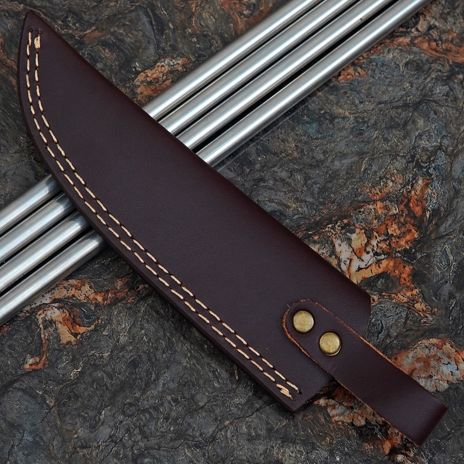 GENUINE LEATHER HANDMADE KNIFE SHEATH FIXED BLADE KNIFE HOLSTER