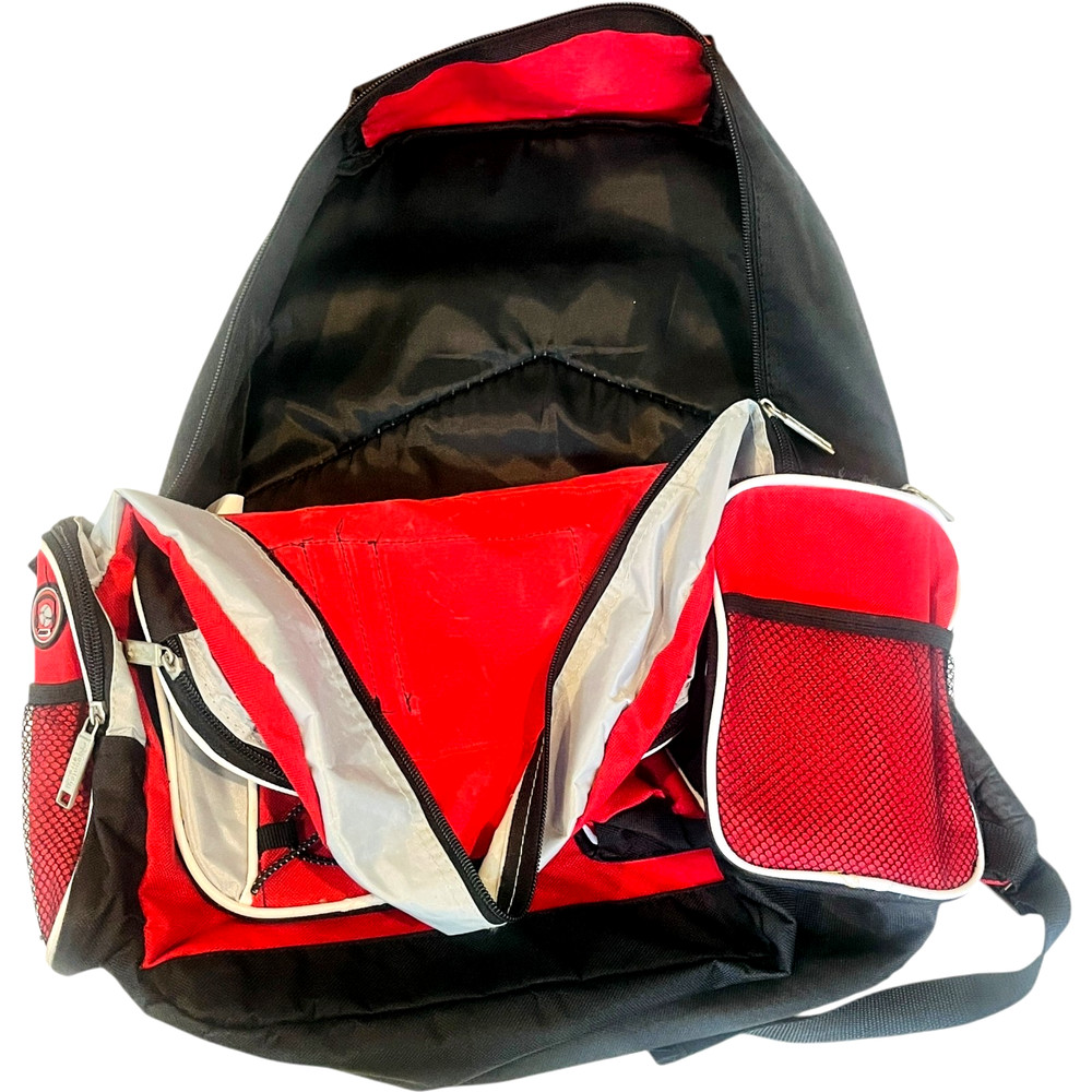 Mountain Terrain Backpack Red and Black Multi Pocket Back Pack
