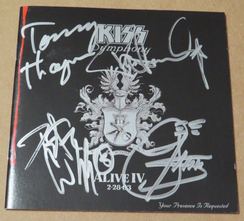 KISS ALIVE IV SYMPHONY AUTOGRAPH CD BOOKLET